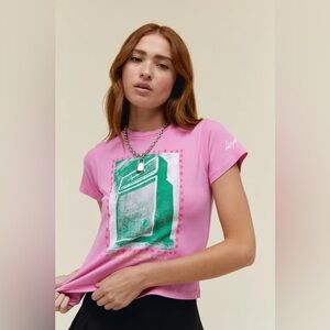 Daydreamer Pink and Green Graphic Tee
